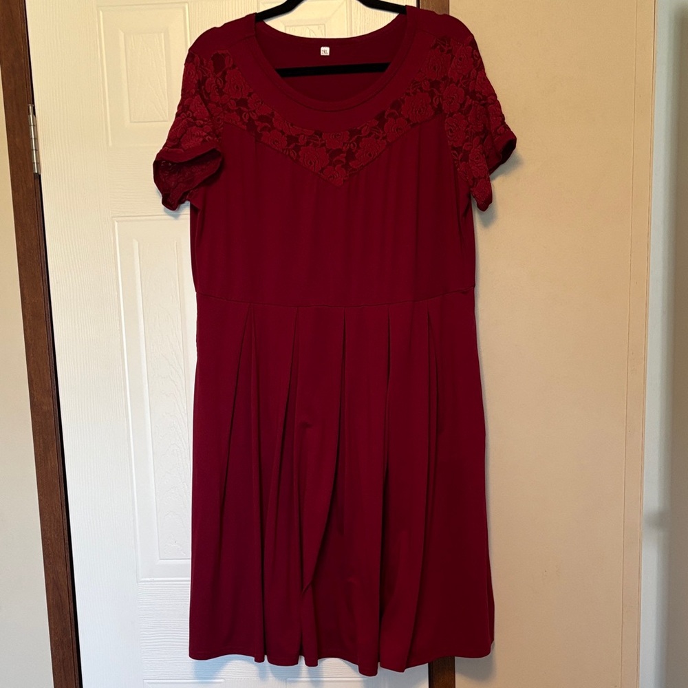 Elegant Red Lace Dress